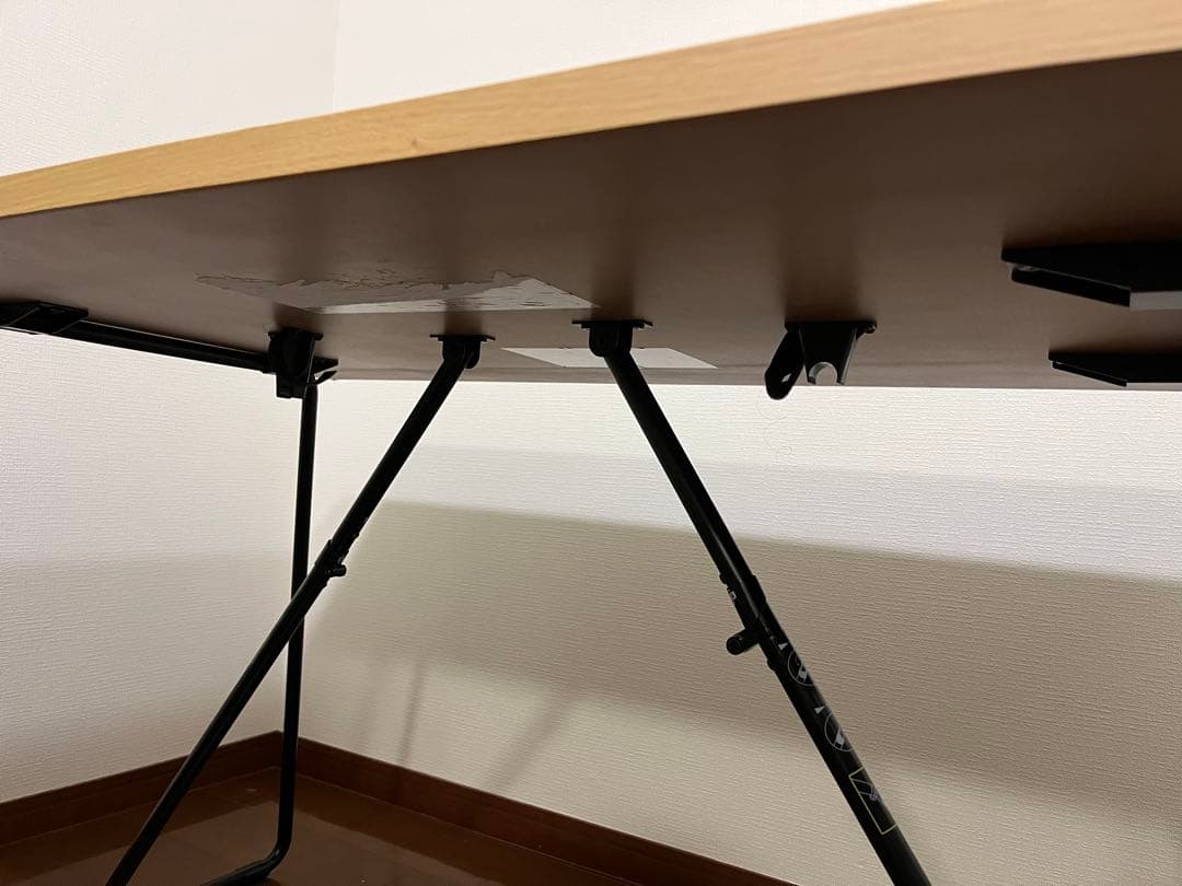 折りたたみダイニングテーブル オーク材突板　幅１２０ｃｍ