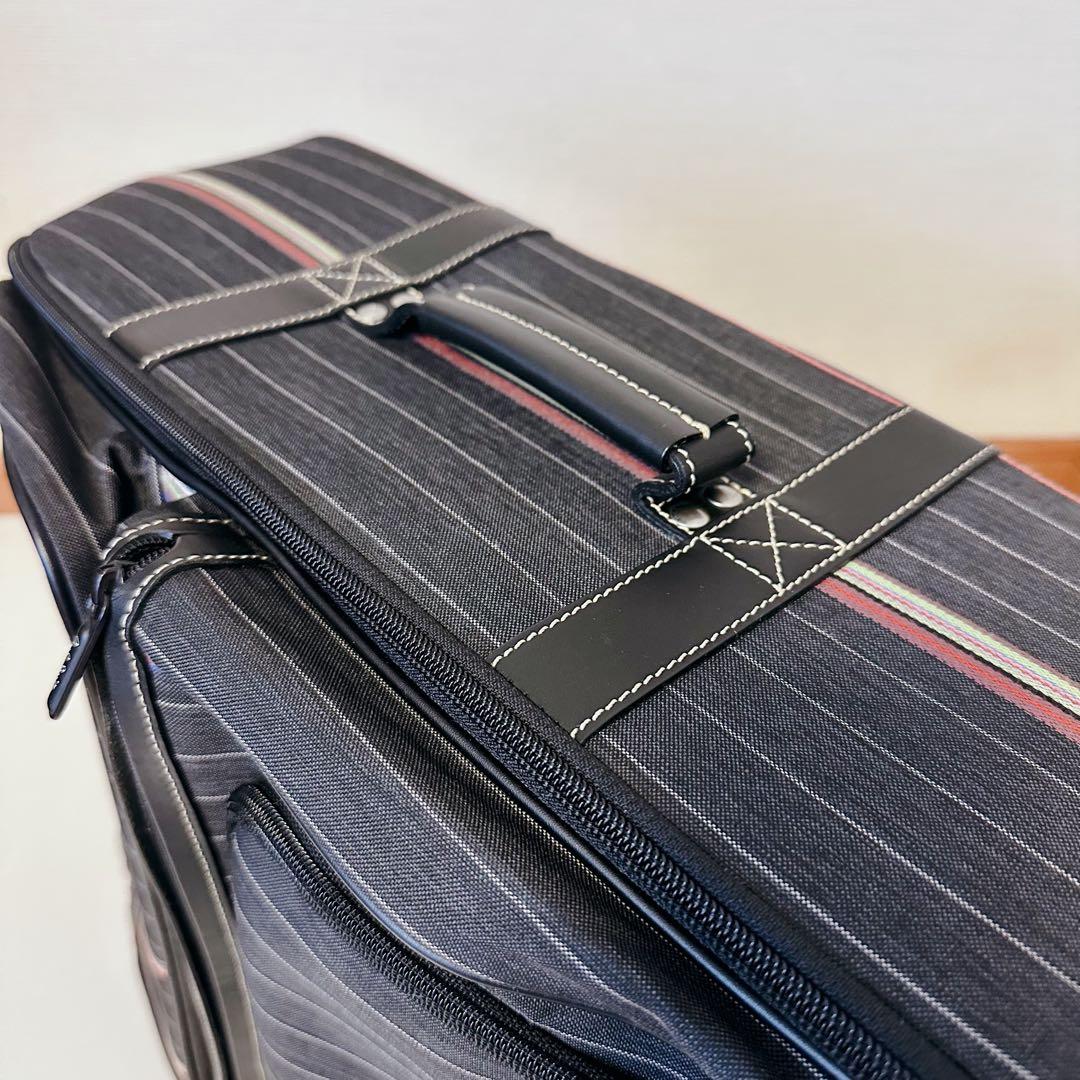 美品】ポールスミス マルチストライプデザイン キャリーケース 機内