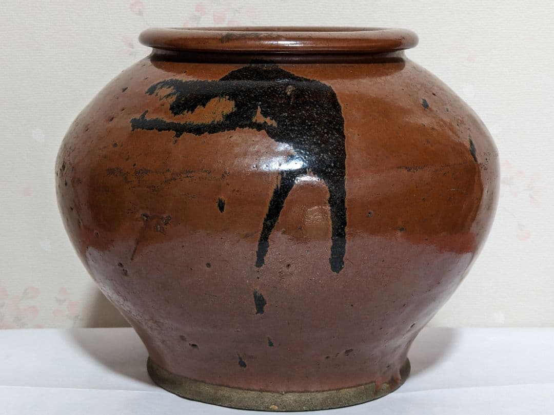 ♦丹波焼 古陶磁 壺 江戸時代 古美術品 置物 アンティーク骨董品 コレクション