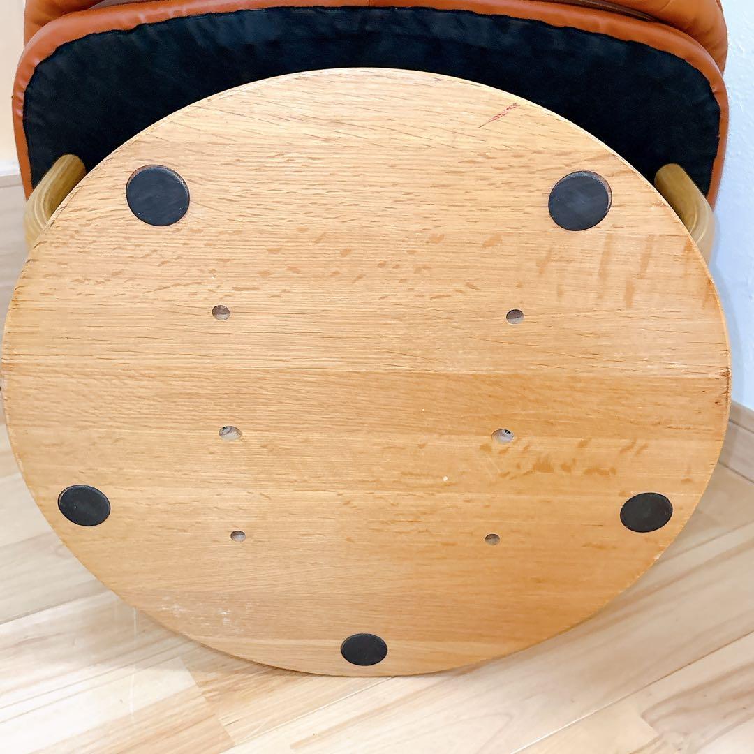 カリモク オットマン 本革 ブラウン 木製