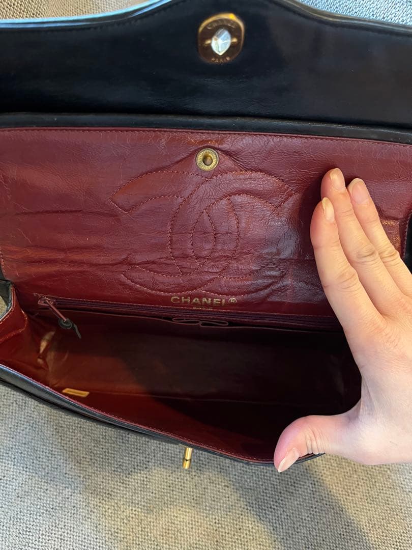 正規品　CHANEL パリ限定　Wフラップ　チェーンショルダー　マトラッセ