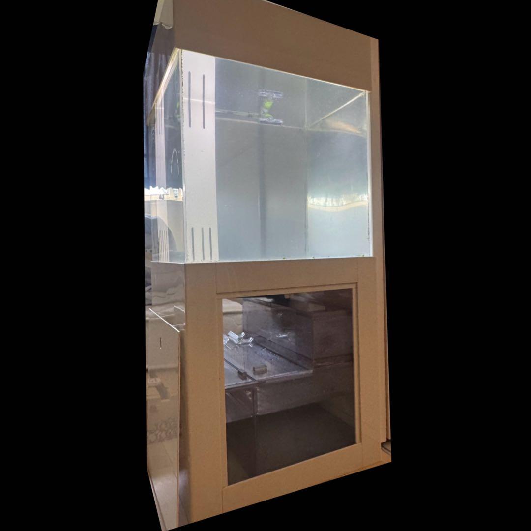 海水等に】450 キューブ アクリル オーバーフロー水槽セット