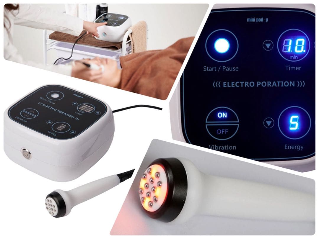 業務用ポレーション美顔器 mini pod-P （LED/バイブレーション機能付 業務用ポレーション美顔器 mini pod-P （LED/バイブレーション機能付