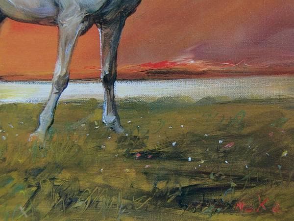 中畑艸人、曙、希少なレゾネより、新品高級額装付