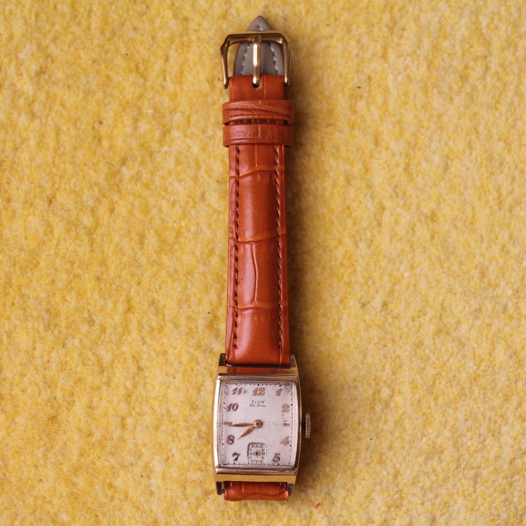 ね*み様 ELGIN Delux 10K アンティーク 腕時計