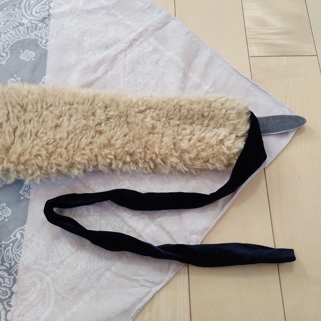 Ca4La】カシラ 猫ティペット/マフラー/ベロア