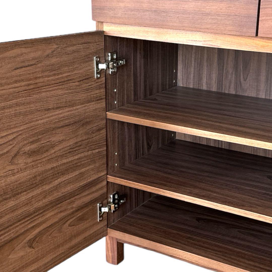 廃盤品】MUJI 無印良品 ウォールナット 脚付キャビネット - メルカリ