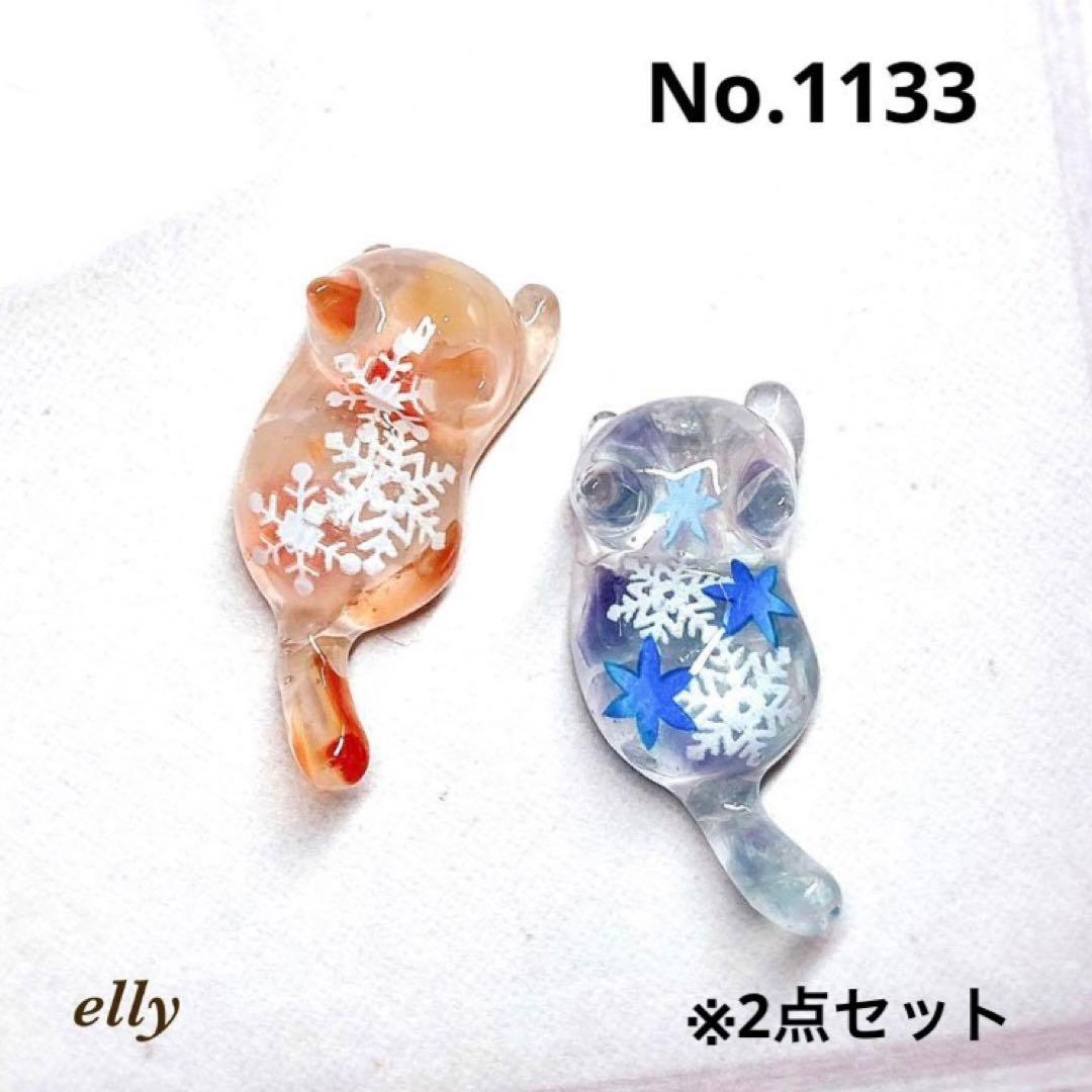 【sawasawa様】天然石　ムーンストーン　和柄　じゃれ猫　レジン　ストラップ