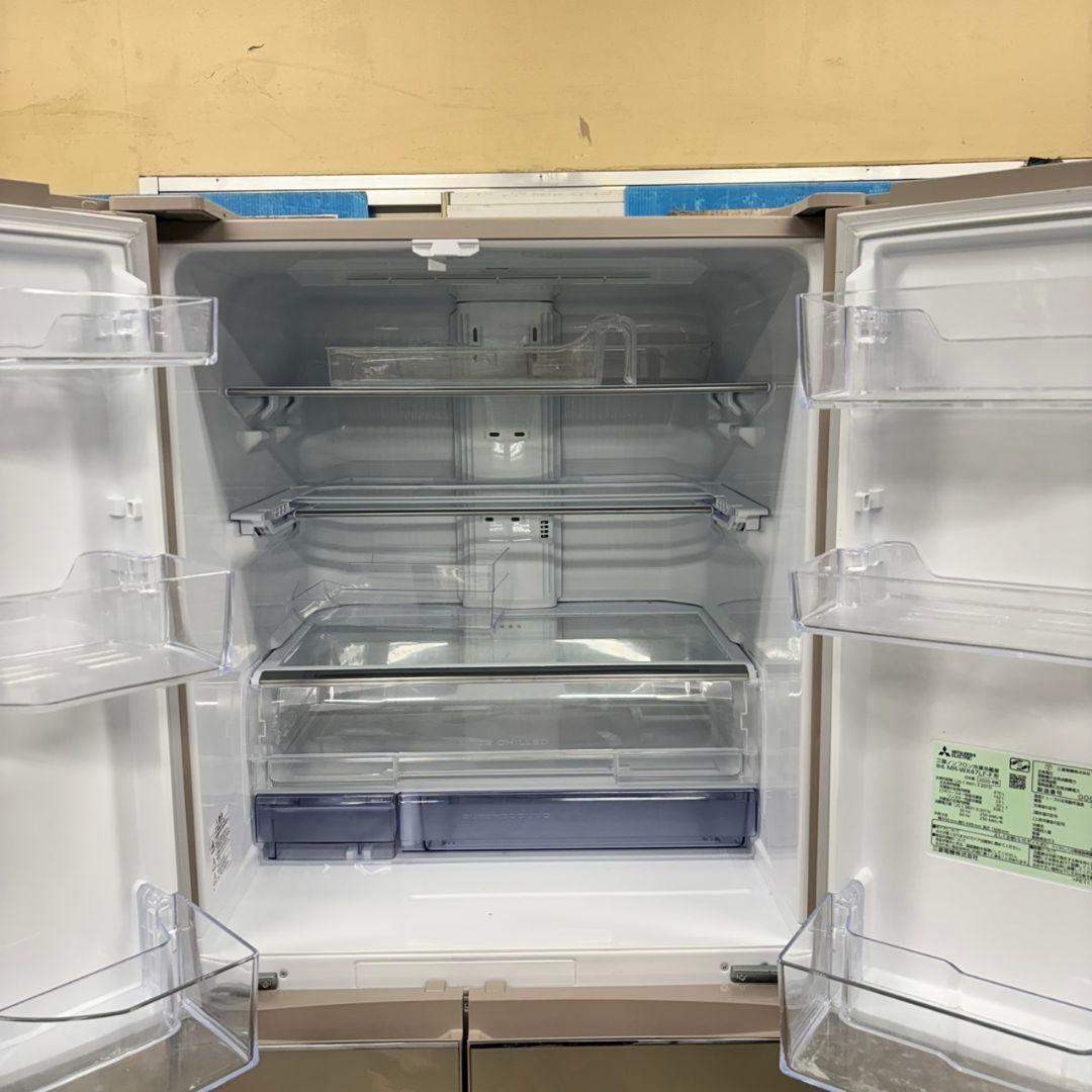 584 三菱　大型冷蔵庫　470L　400L強　小型　家庭用　自動製氷　きれい