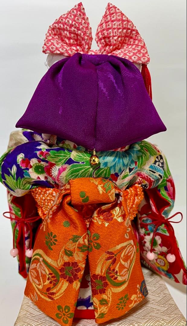 ㉓ 【ねこの創作人形】まねき猫 ちりめん細工 縮緬細工 招き猫