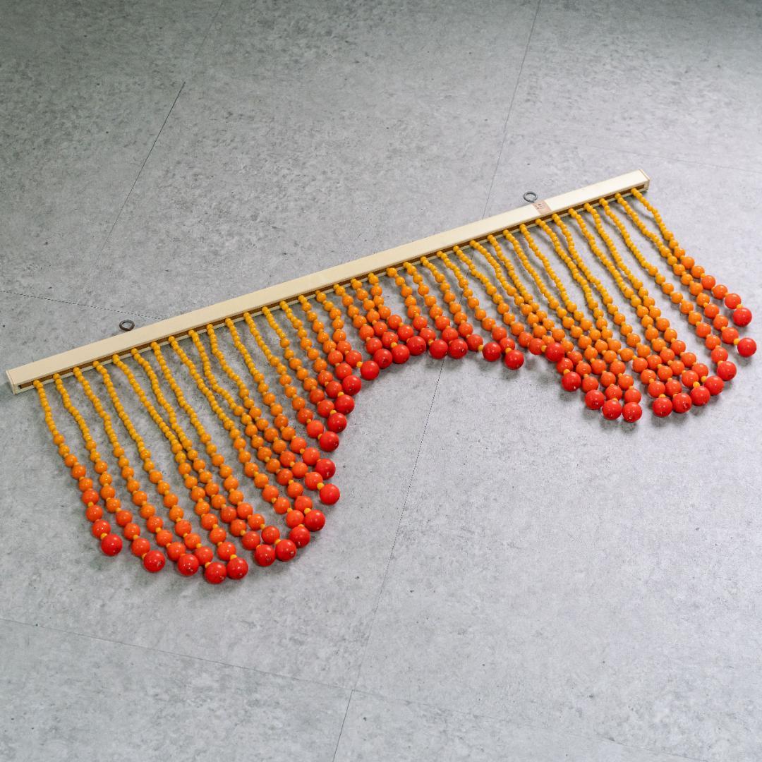 KM様専用】珠暖簾 のれん ビーズカーテン オレンジ グラデーション