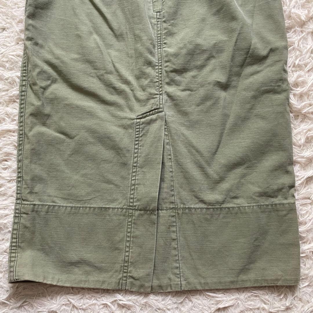 マディソンブルー　タイトスカート　カーキ　バックスリット　02