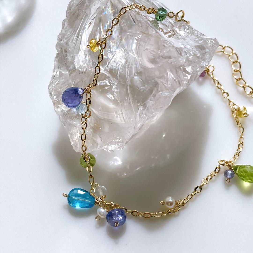 for まさみ様】天然石 珍ハニカムオパール＆スイスブルートパーズ14kgf