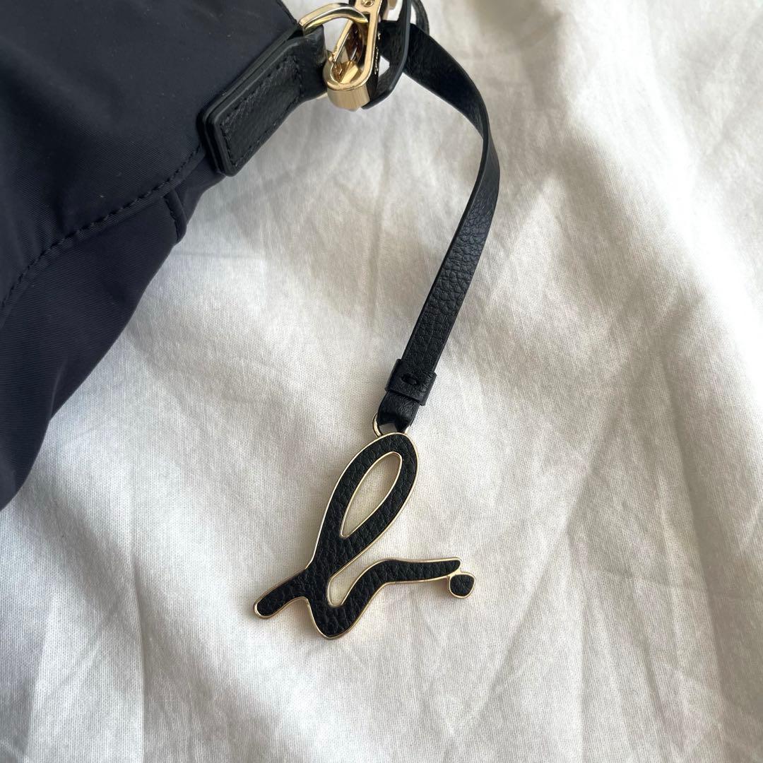 【美品】agnes b. アニエスベー　2way ショルダーバッグ　ロゴチャーム