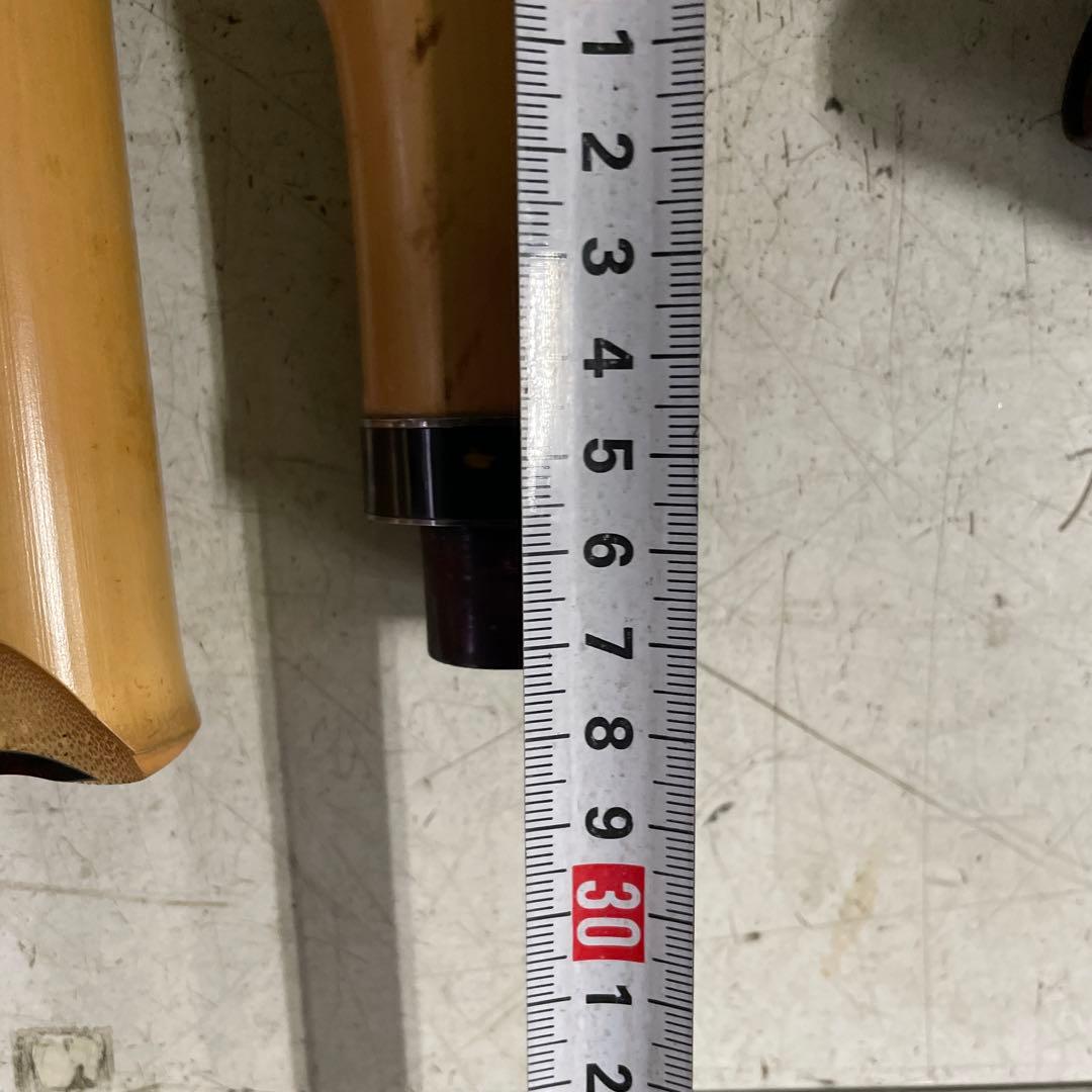 が う様 尺八本体 竹製 革製キャップ付き 和楽器 音楽 管楽器