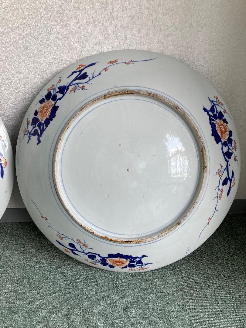 伊万里焼　（６０㎝）大皿對　江戸後期