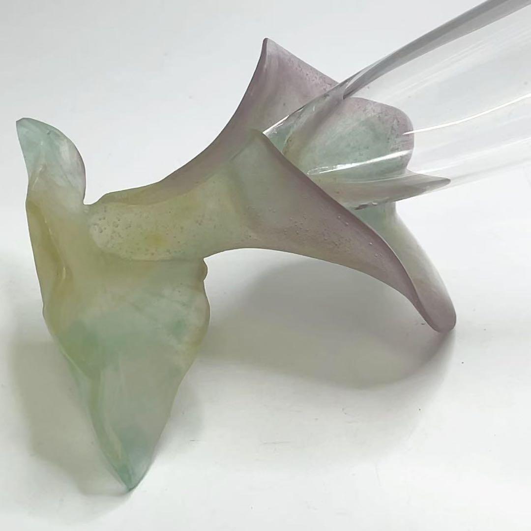 Daum France ドームフランス クリスタル ガラス フラワー 花瓶