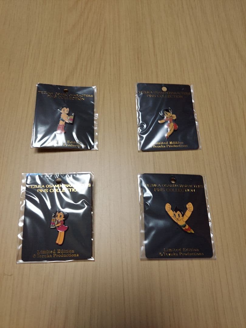 【新品未使用】鉄腕アトム　手塚治虫　キャラクター ピンバッジ　限定版 4個セット ピンズ（アトム） | ☆火の鳥,メディア | | グッズ | 【手塚治虫