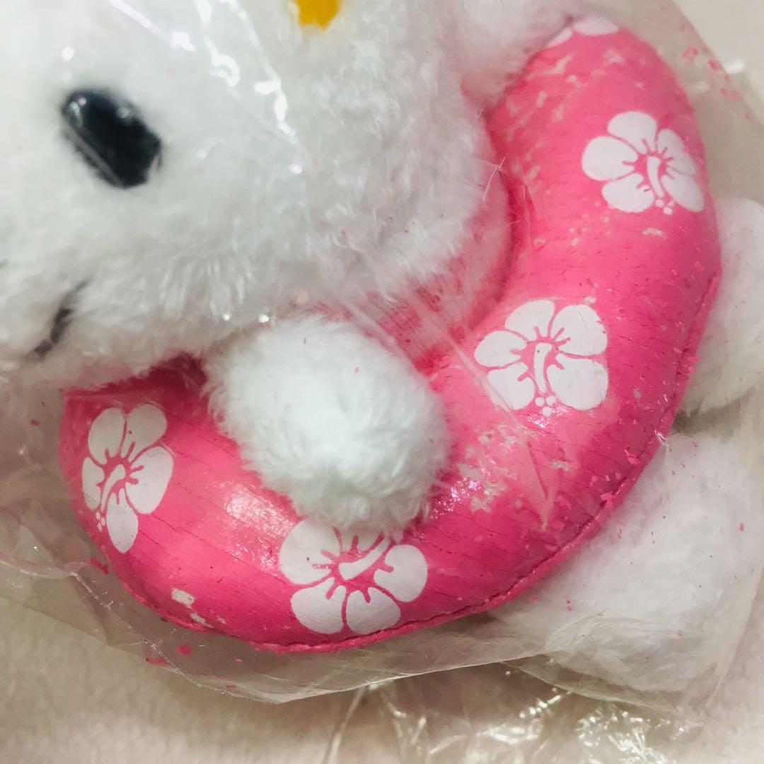 未開封品(ハガレあり)■浮き輪ハイビスカスキティ/ぬいぐるみストラップ/2005