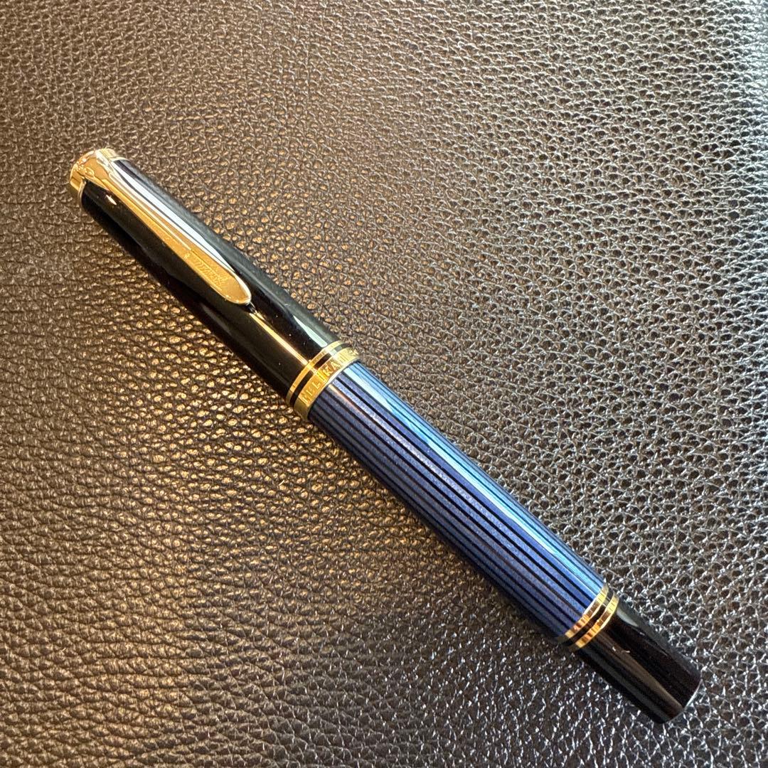 ペリカン万年筆　スーベレーンM600 ブルー Amazon | Souveran M600 ブルー縞 万年筆F | 万年筆 | 文房具