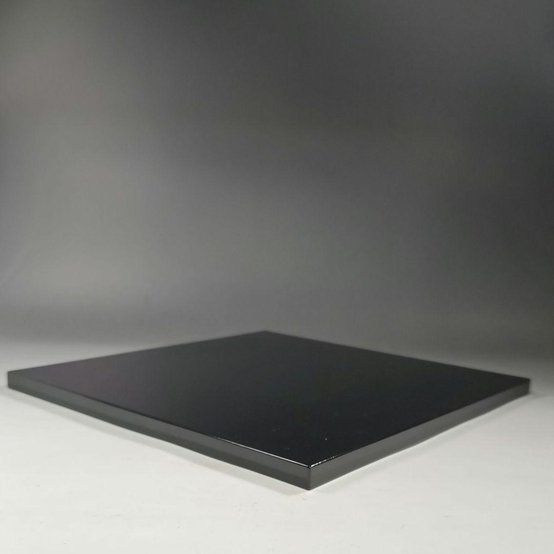 イ871 敷板『塗師 出坂道友』『敷板 2枚組 共箱』花台 漆塗