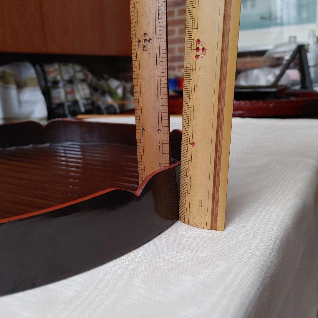 花形盆 真塗 木製 茶道具 約29cm