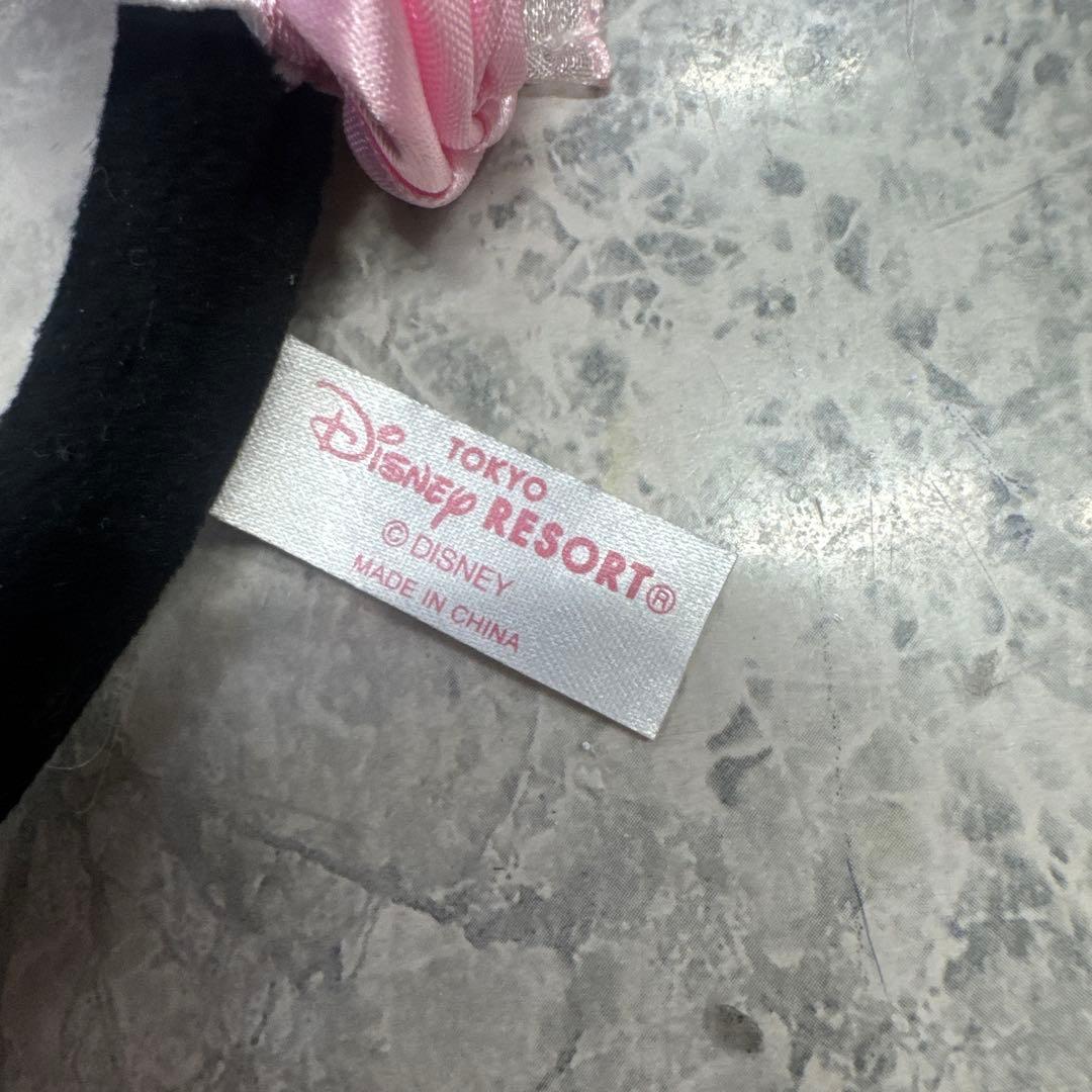 ディズニー ミニー カチューシャ 薔薇レース ピンク