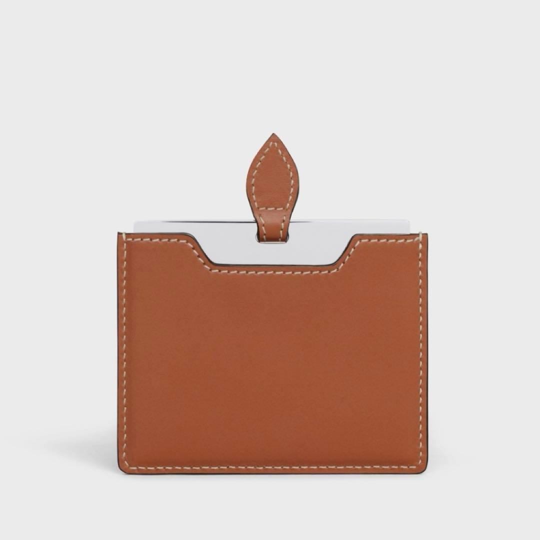 完売品　セリーヌ　新品未使用　鏡付きポーチ　ミラー　手鏡　スムースカーフスキン