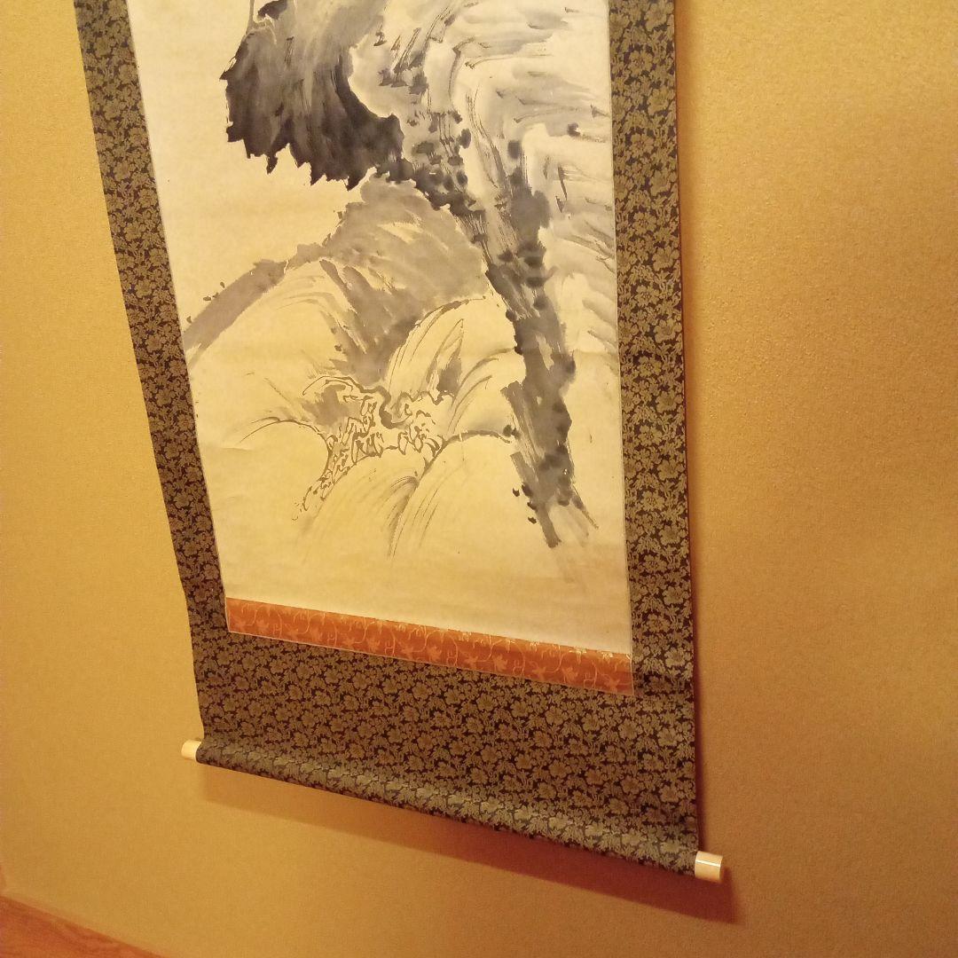 真作・最晩年作】土方稲嶺 鷹之図 L108440096 - 絵画/タペストリ