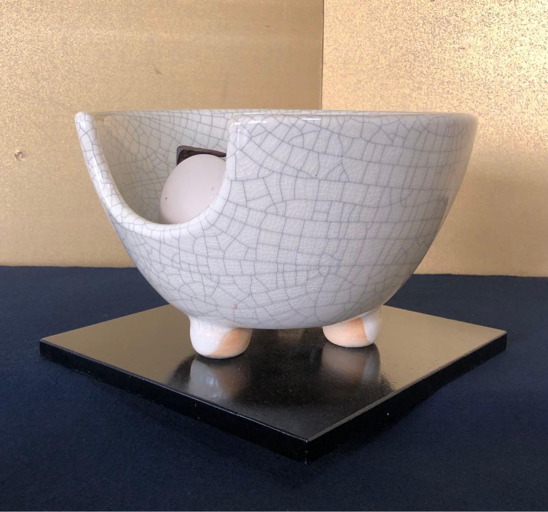 《R》茶道具 野々田式 風炉型電熱器 白さつまB 元箱　260114き3