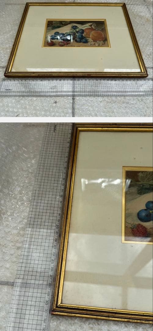 Sidney T. Whiteford 1880年 水彩画 果物の静物 額装