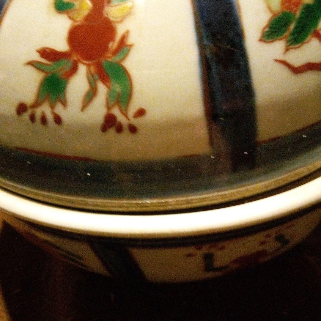 中国陶磁器　明萬歴赤絵　合子