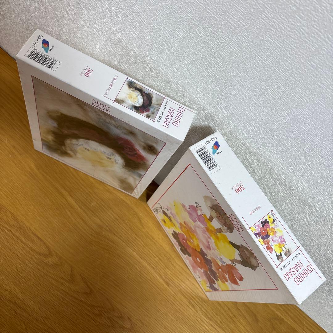未使用いわさきちひろ ジグソーパズル500ピース はなぐるまバラ飾りの