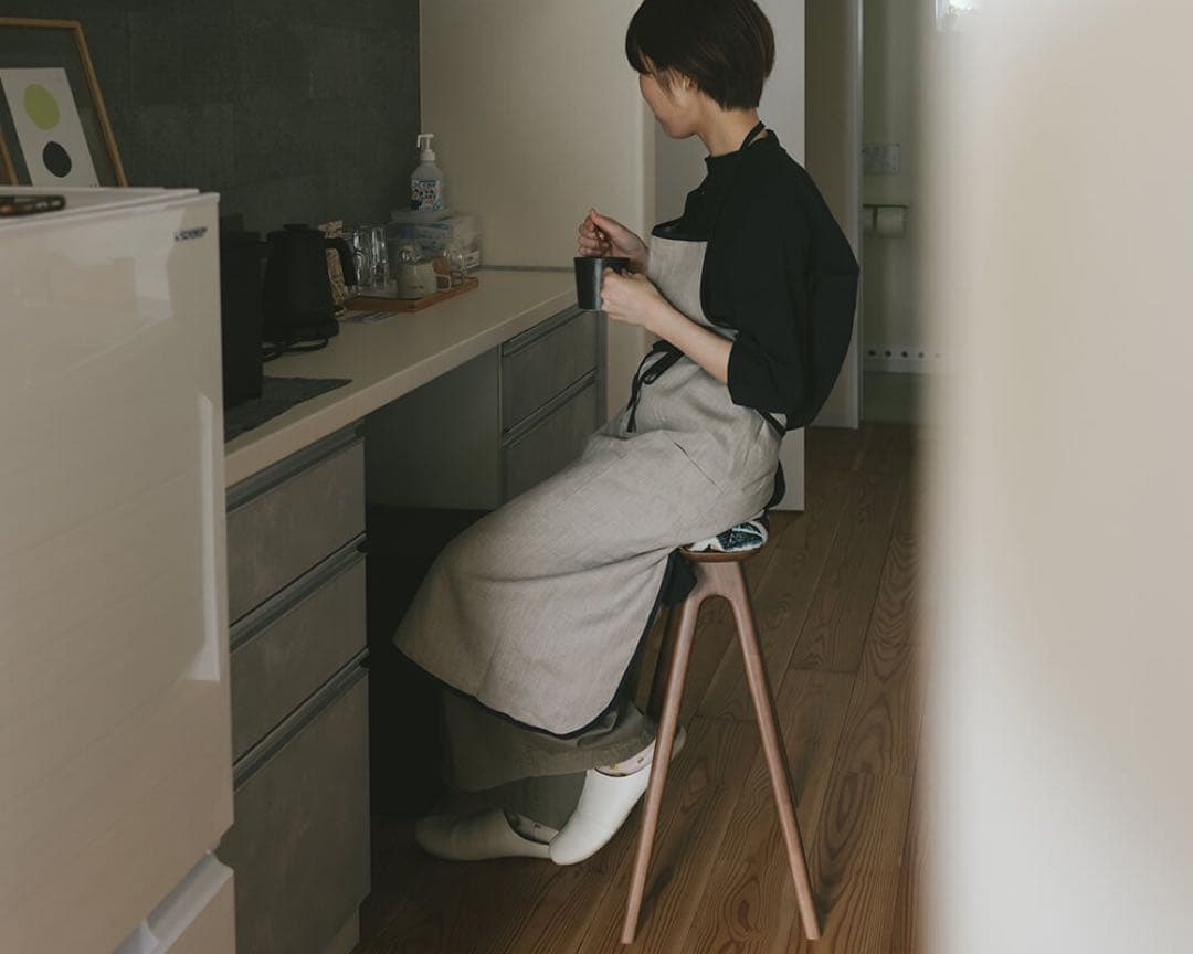 キッチンスツール H530 BR ミナペルホネン ringo light blu 椅子