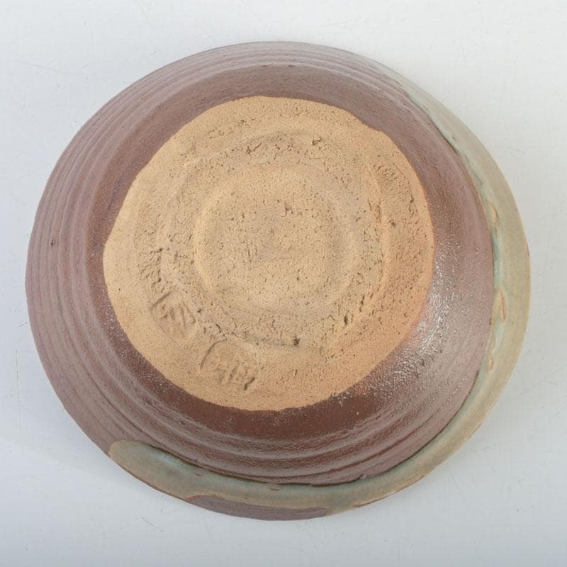 茶道具 虎山窯 鈴木青々作 鉄釉 茶碗 共箱 C 9483