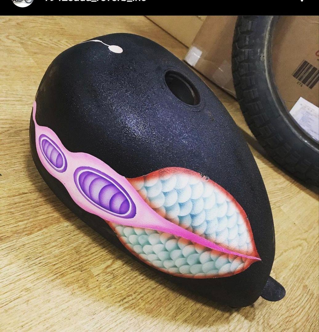 ピーナッツタンク　タンク　エイジング　ハーレー　ショベル　パン　エボ ピーナッツタンク タンク エイジング ハーレー ショベル パン エボ