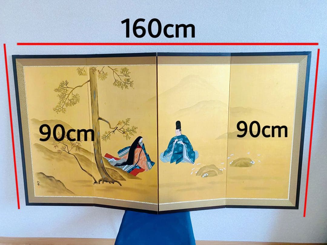 日本画 屏風 160cm x 90cm