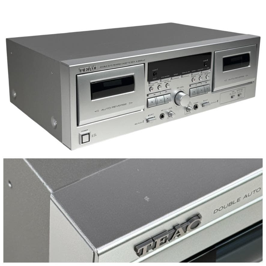 優良美品 TEAC ダブルオートリバースカセットデッキ W-890RMK2-S