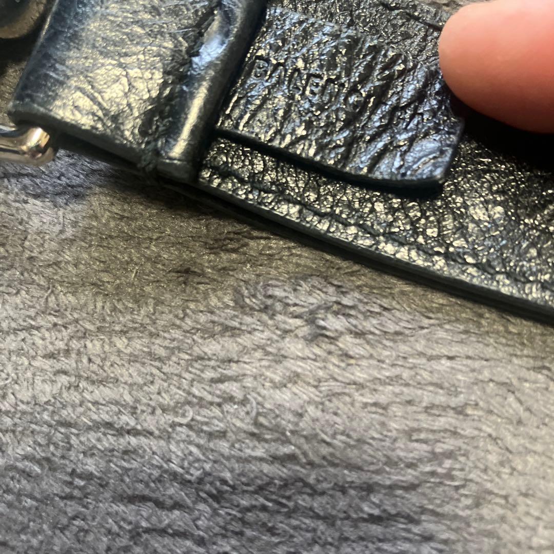BALENCIAGA バレンシアガ ネックストラップ　ロゴ レザー　0705