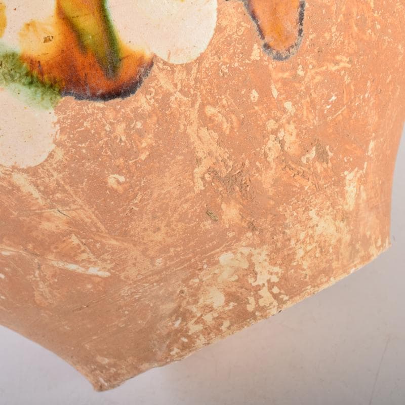 中国 唐三彩 獅子摘 双耳壷 C R8549B - メルカリ