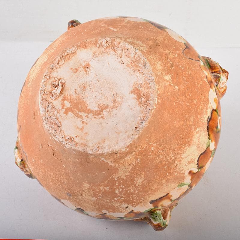 中国 唐三彩 獅子摘 双耳壷 C R8549B - メルカリ