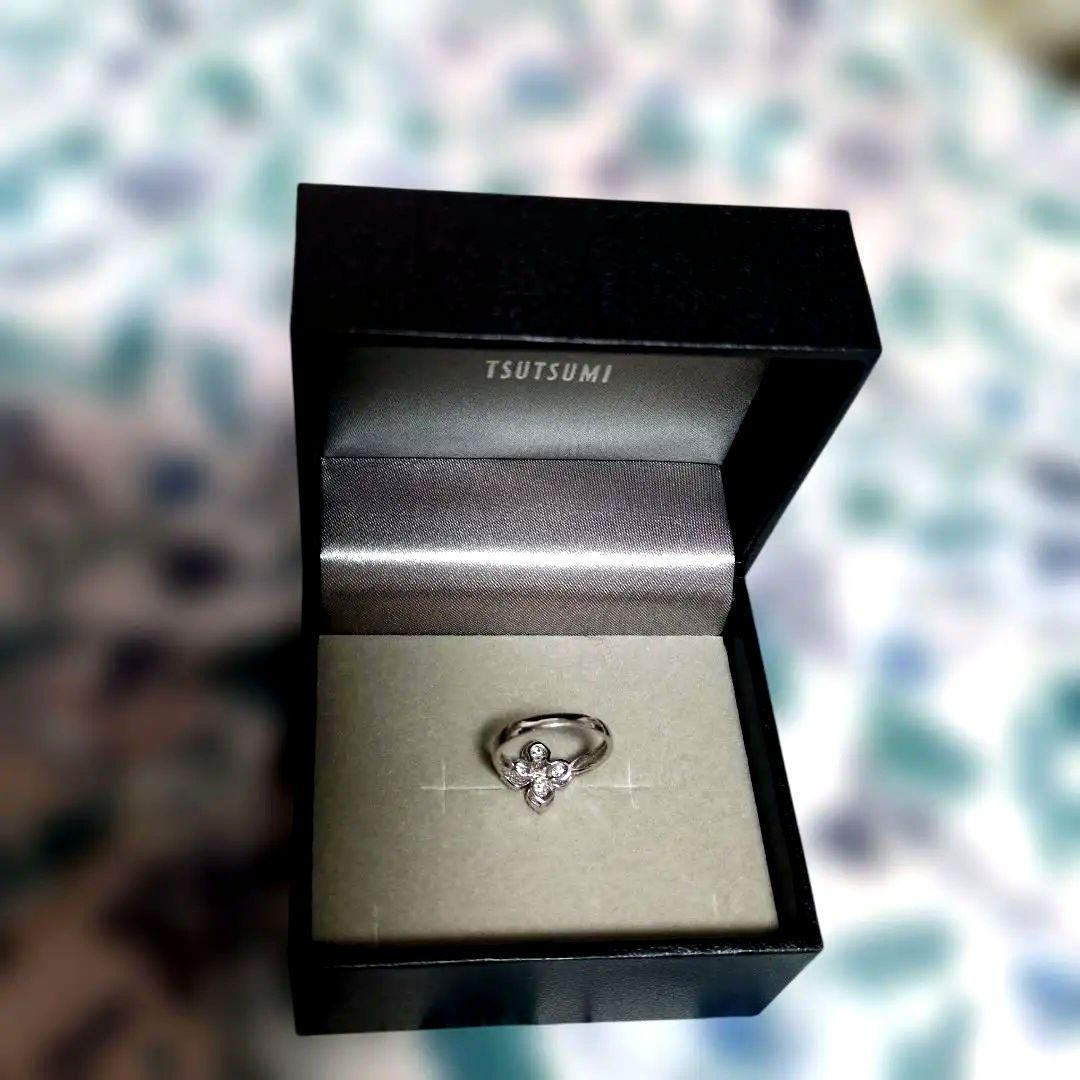 TSUTSUMI フラワーデザイン ダイヤモンド＆プラチナリング size13