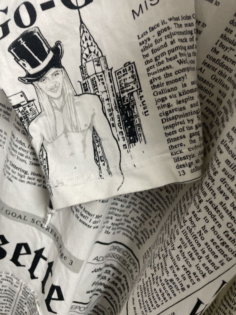 John Galliano ニュースペーパー　パーカー USA M