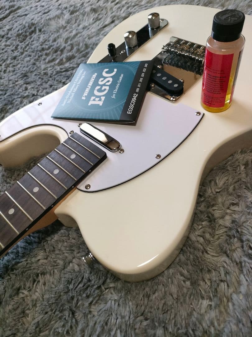 PlayTech テレキャスタータイプ エレキギター 白 本体のみ USED - メルカリ