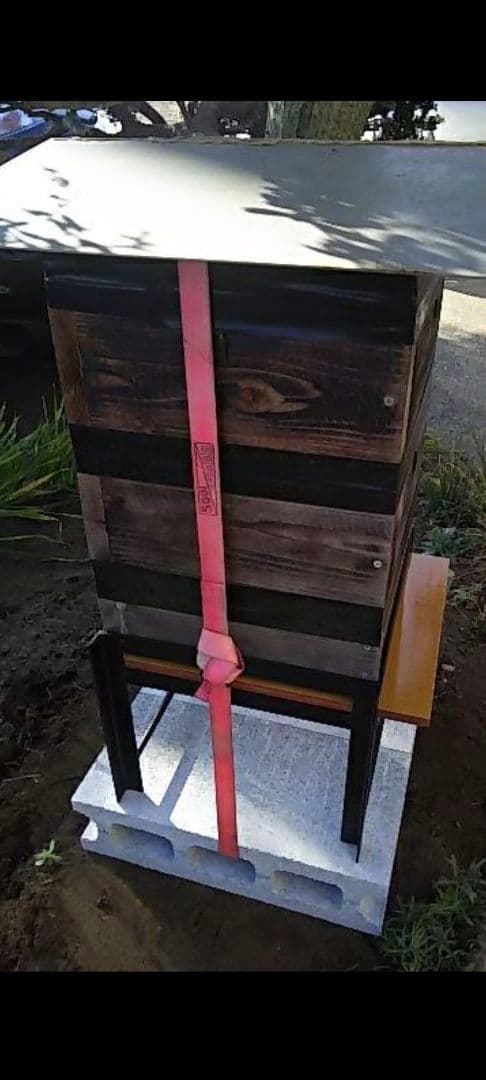 重箱式巣箱台 2台 280ミリ用 ニホンミツバチ 鉄製台