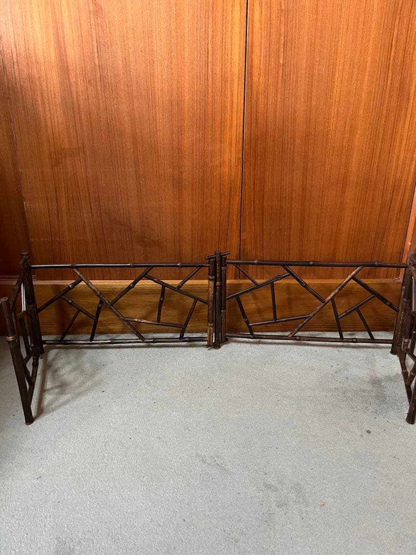 煎茶道具 風炉先 屏風 結界 炉屏 氷紋和風インテリア 衝立氷裂 竹細工