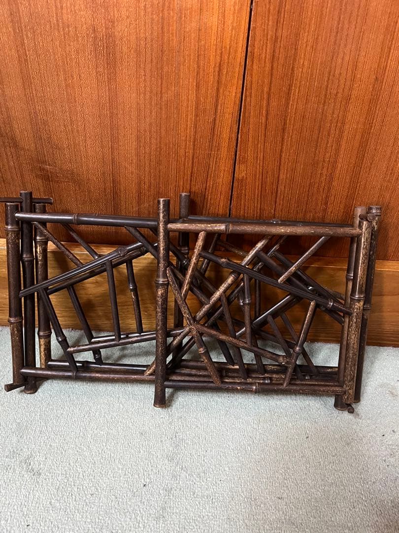 煎茶道具 風炉先 屏風 結界 炉屏 氷紋和風インテリア 衝立氷裂 竹細工