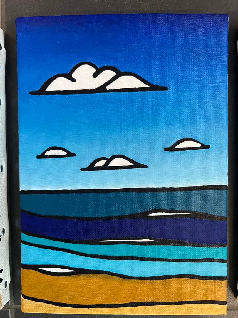 Yuigahama/KURO サムホールサイズ　✖️4 油絵　原画　風景画