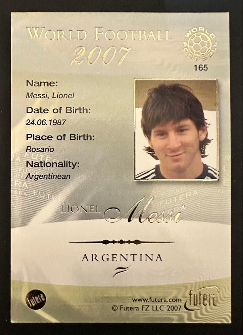 その他 2007 Futera Lionel Messi #165