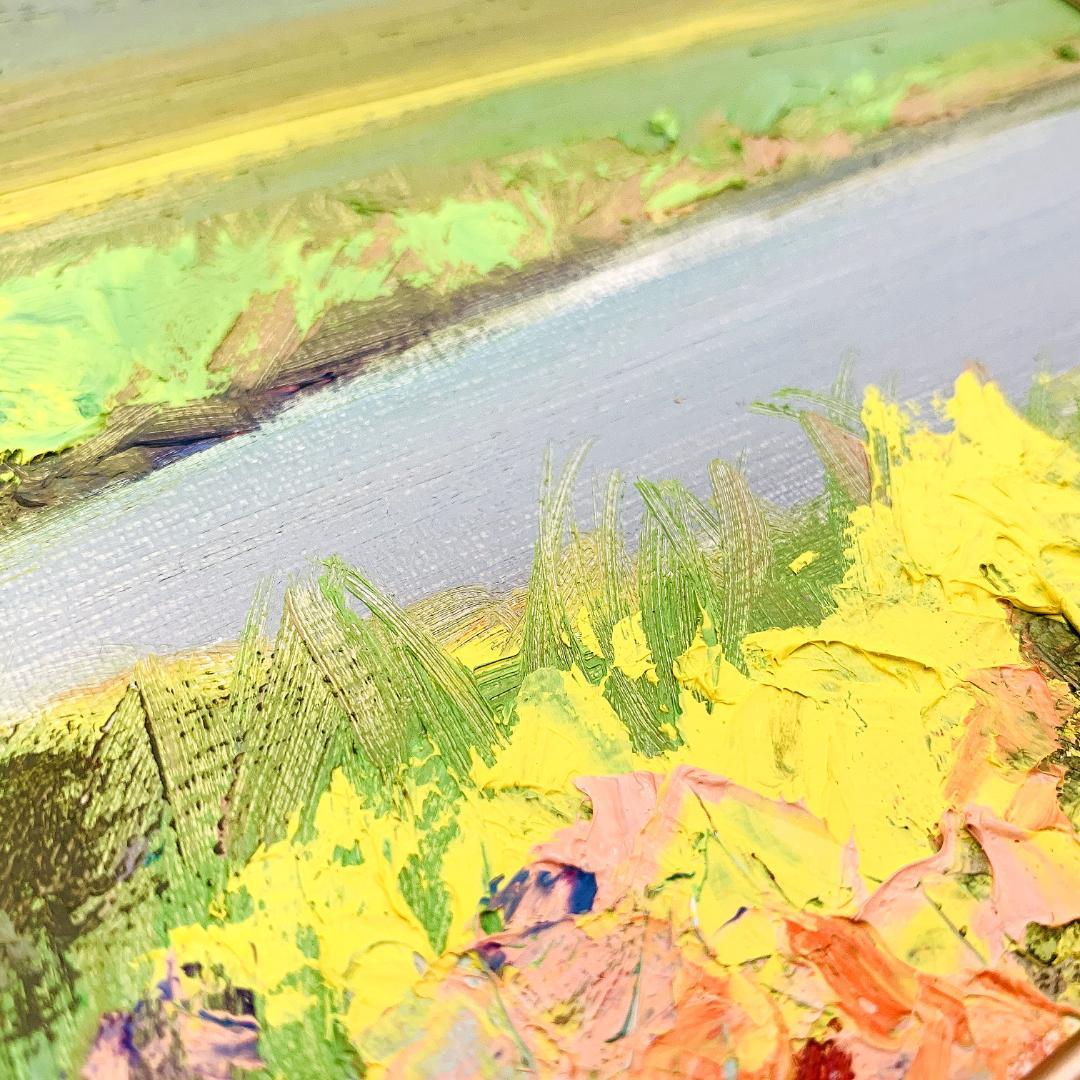 真作保証 本間武男 希少 油彩 肉筆 風景画 本人直筆鉛筆サイン入り 額装